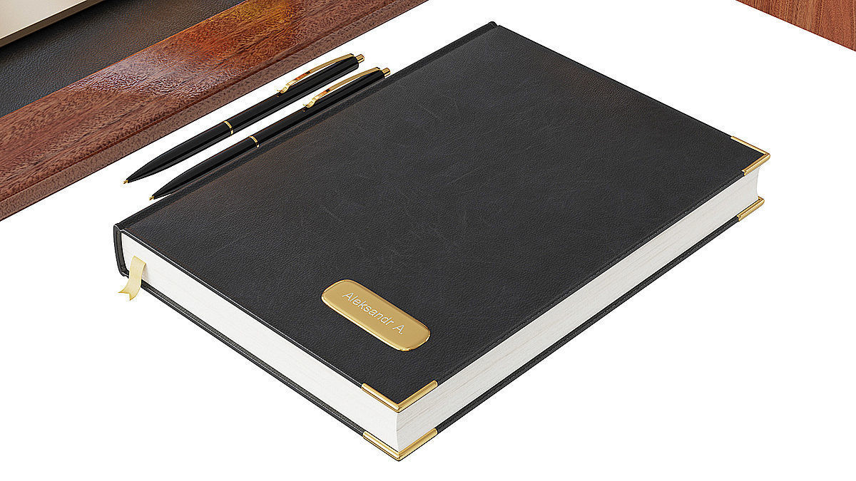 Classic Workplace With Macbook BLENDER 3D Model Cycles 3D model_2