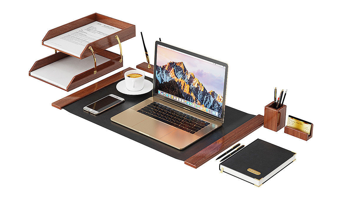 Classic Workplace With Macbook BLENDER 3D Model Cycles 3D model_4