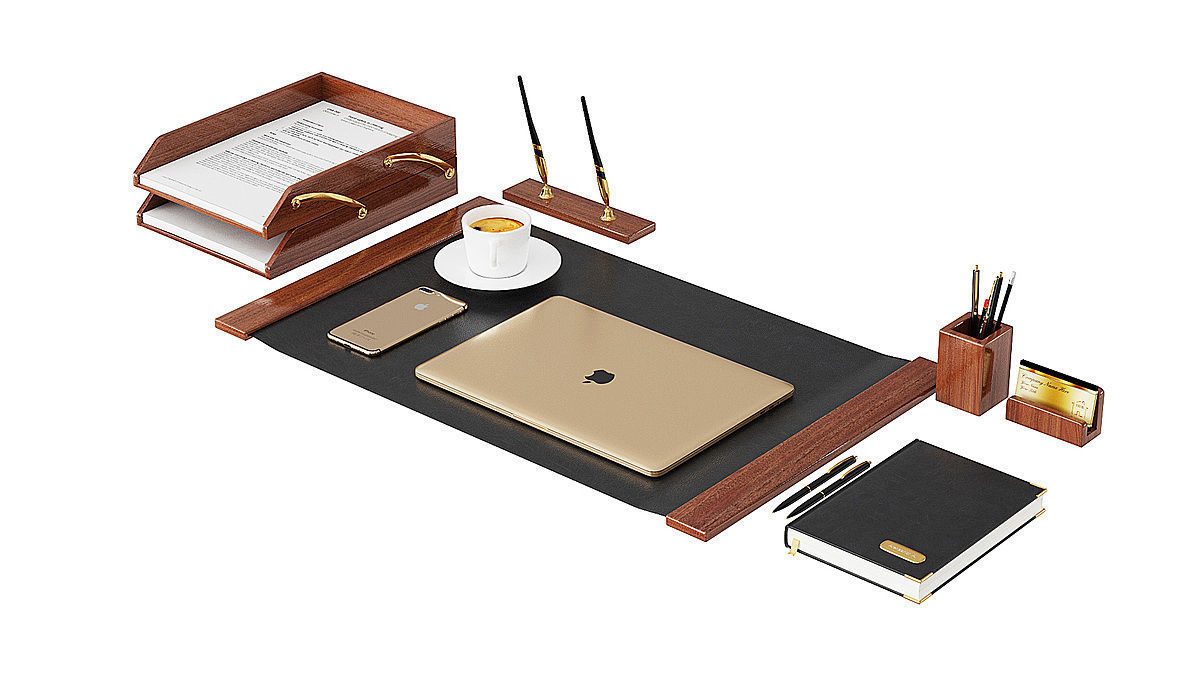 Classic Workplace With Macbook BLENDER 3D Model Cycles 3D model_9