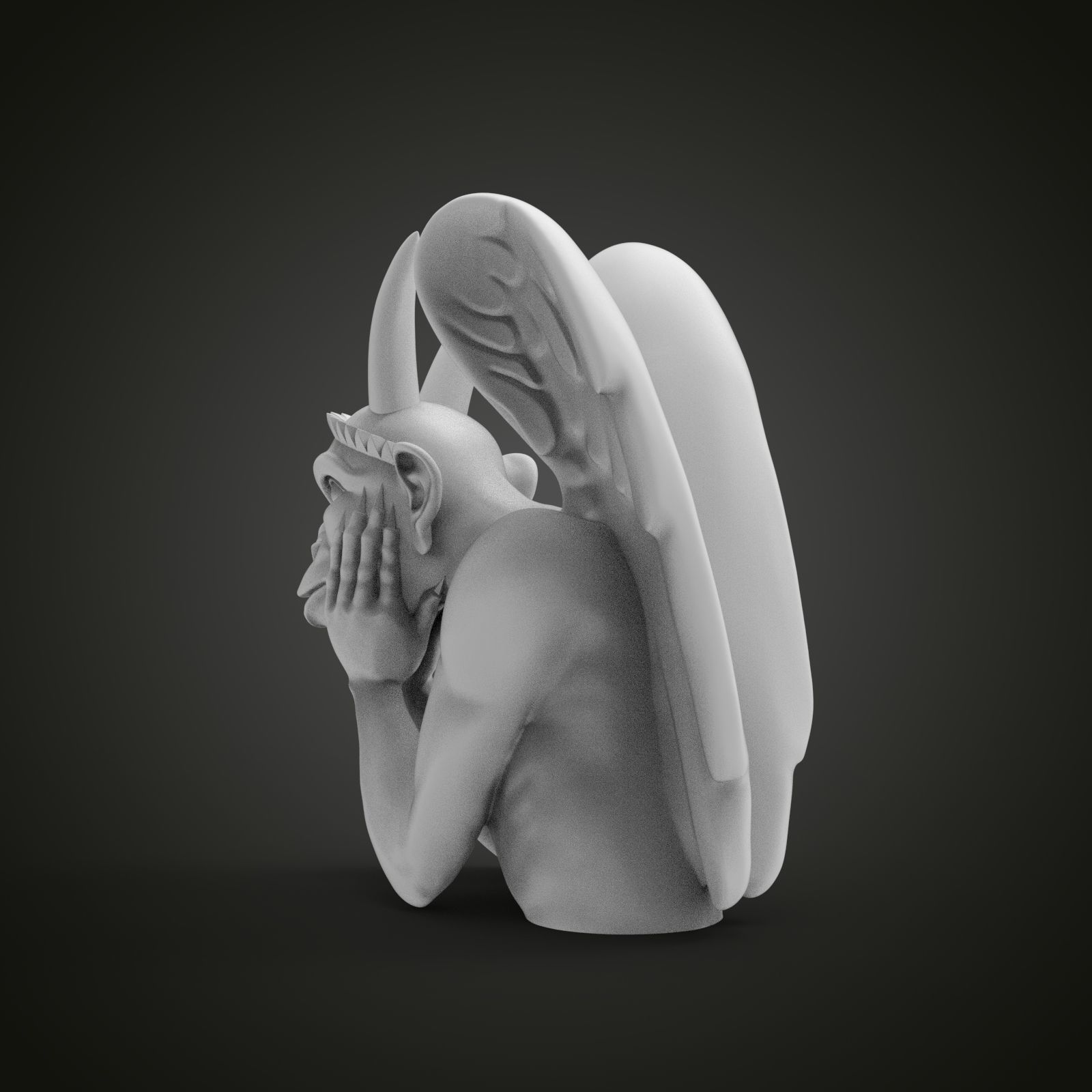 Chimera gargoyle of the Cathedral of Notre Dame de Paris 3D print model_7