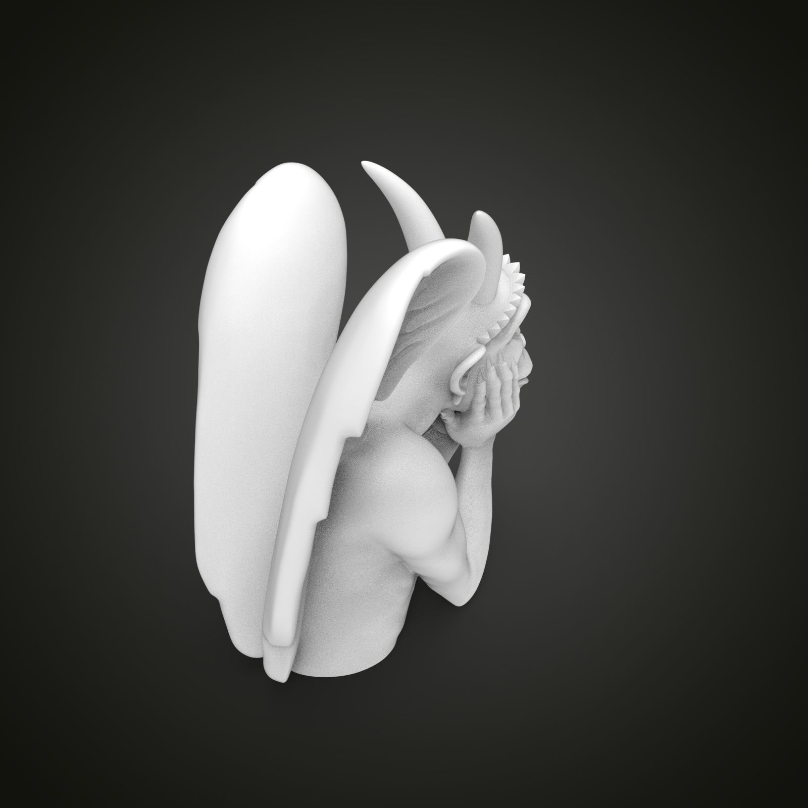 Chimera gargoyle of the Cathedral of Notre Dame de Paris 3D print model_8