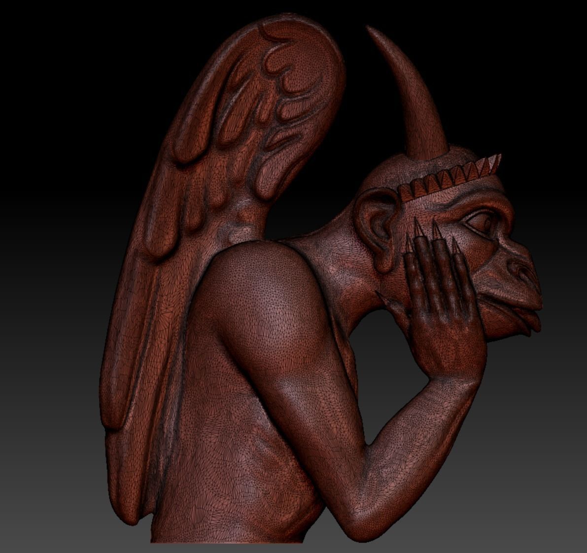 Chimera gargoyle of the Cathedral of Notre Dame de Paris 3D print model_10