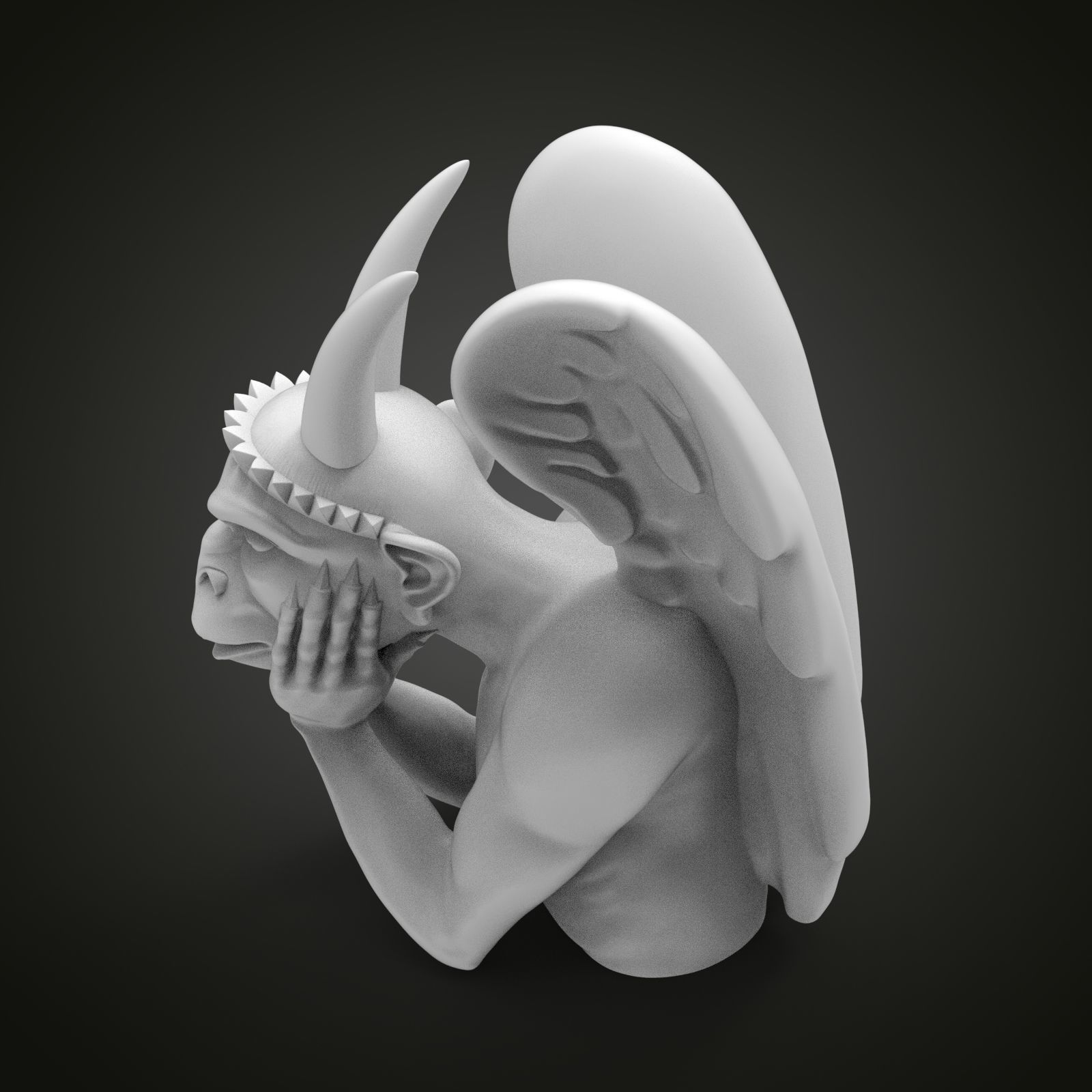Chimera gargoyle of the Cathedral of Notre Dame de Paris 3D print model_6