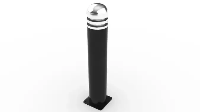 Black Stainless Steel Bollard with Dome Top