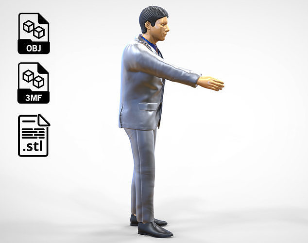 N1 Deal Person with suit 3D print model