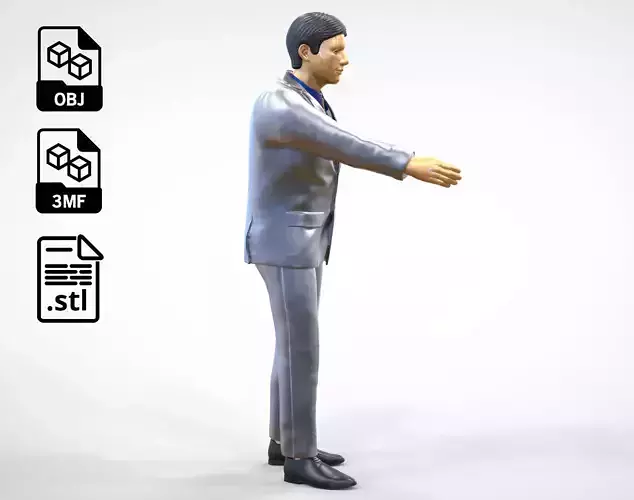 N1 Deal Person with suit 3D print model