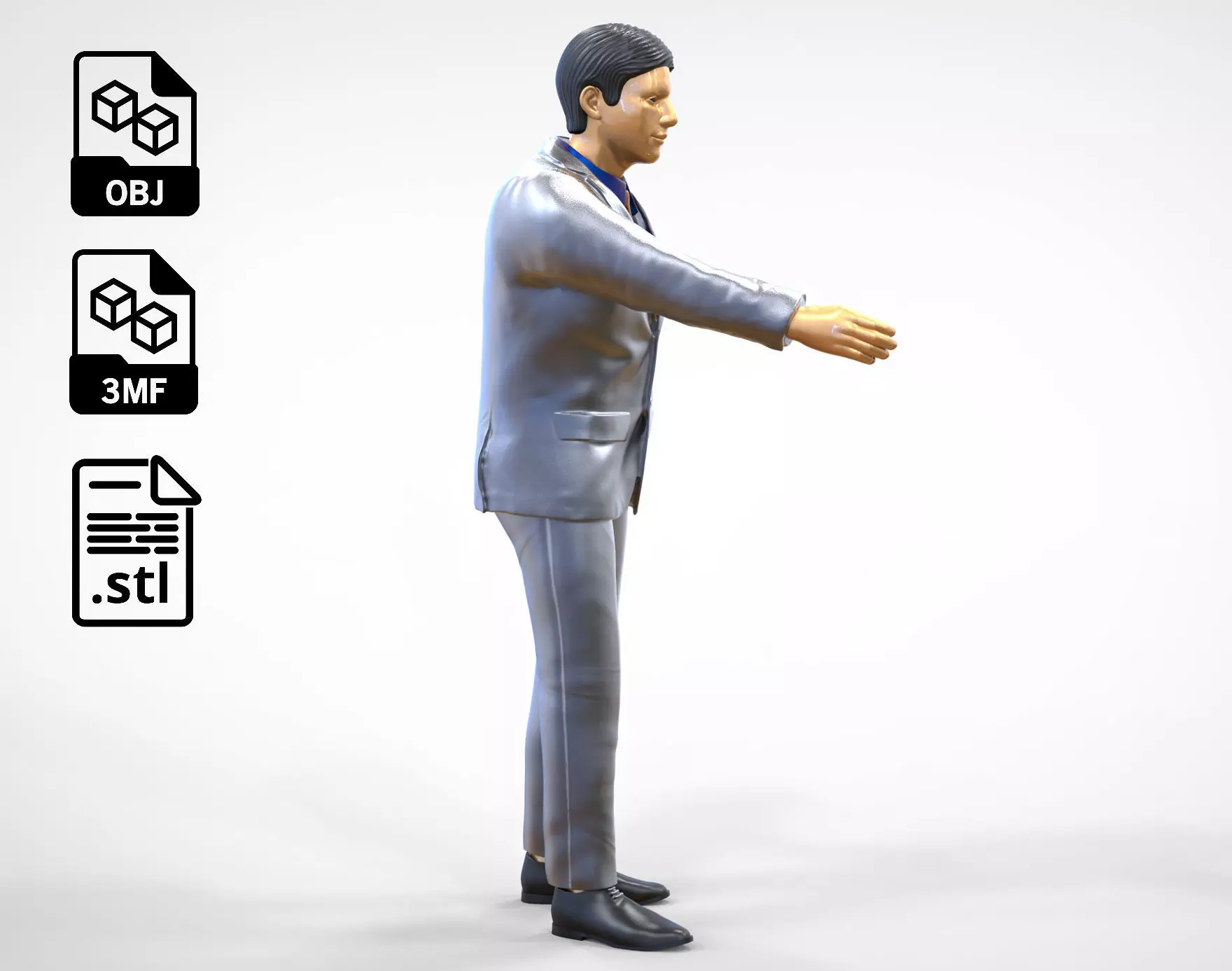 N1 Deal Person with suit 3D print model_0