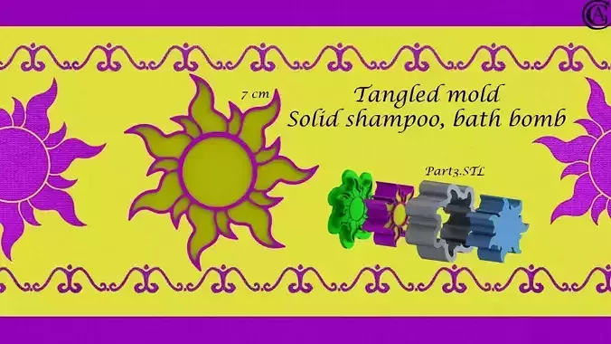 Tangle mold Bath bomb Solid shampoo