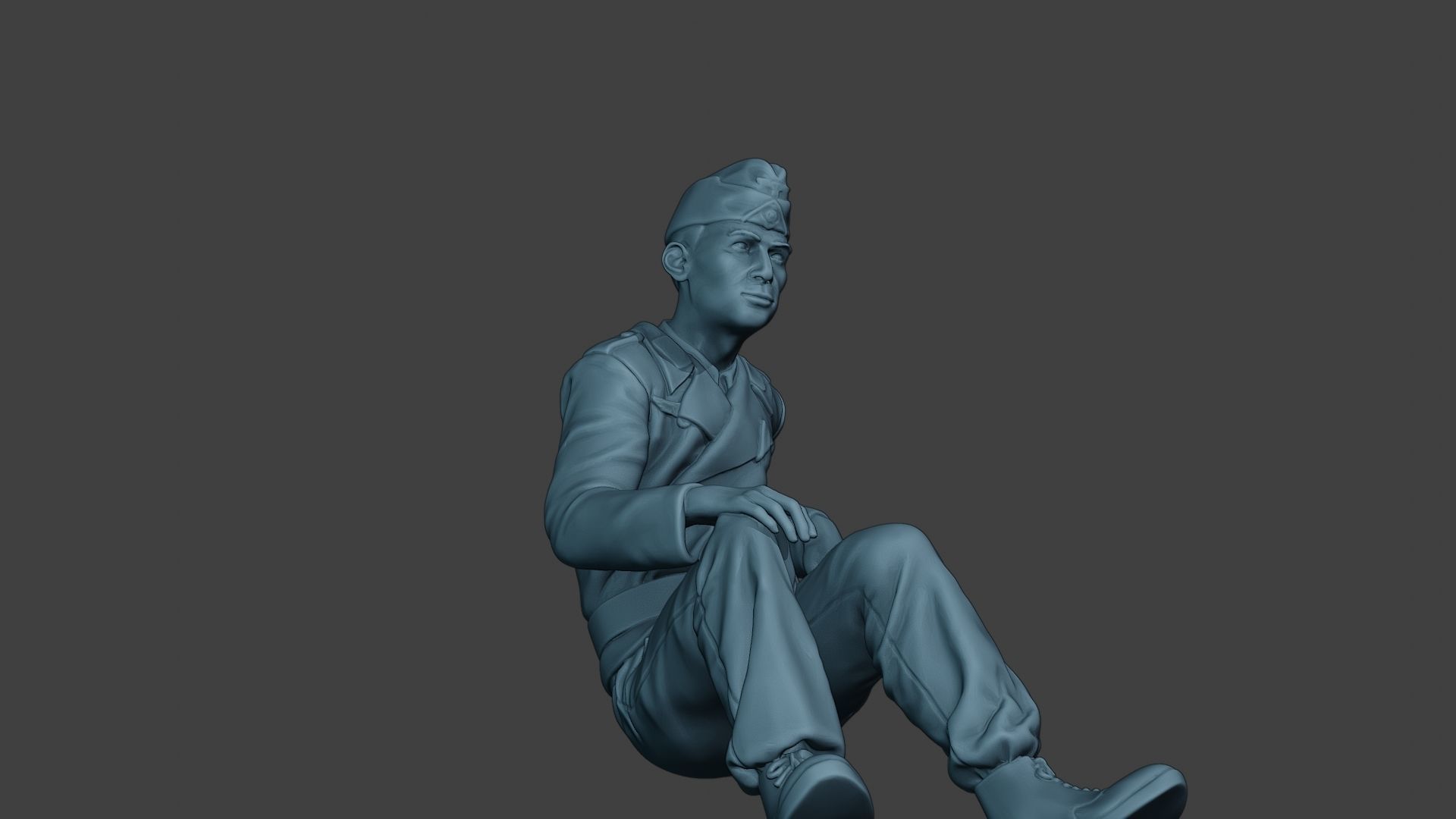 German Tank Crew unit ww2 Sit2 GTC1 3D print model_13