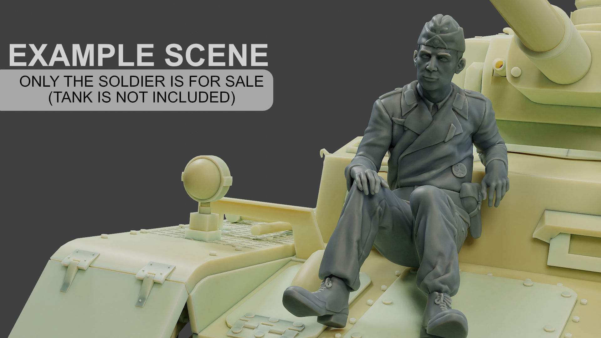 German Tank Crew unit ww2 Sit2 GTC1 3D print model_1