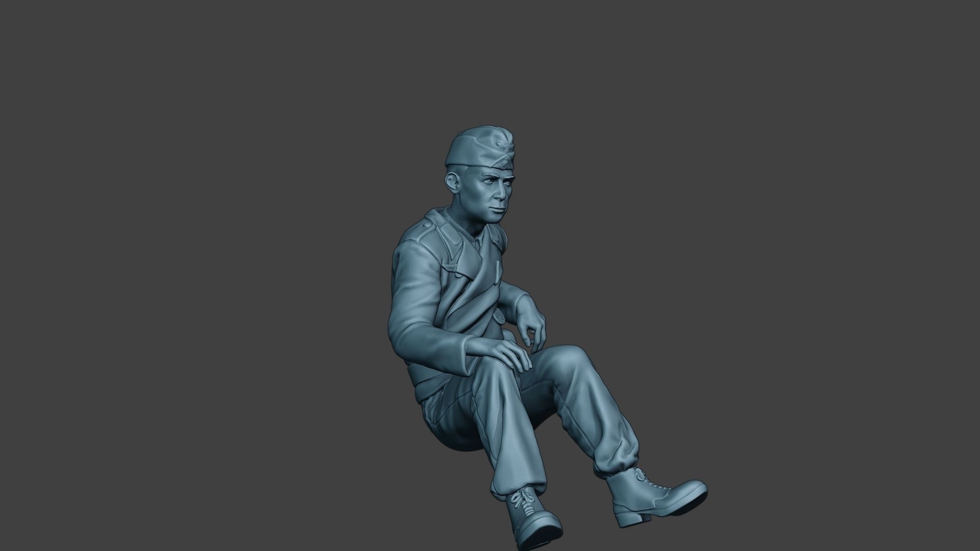 German Tank Crew unit ww2 Sit2 GTC1 3D print model_10