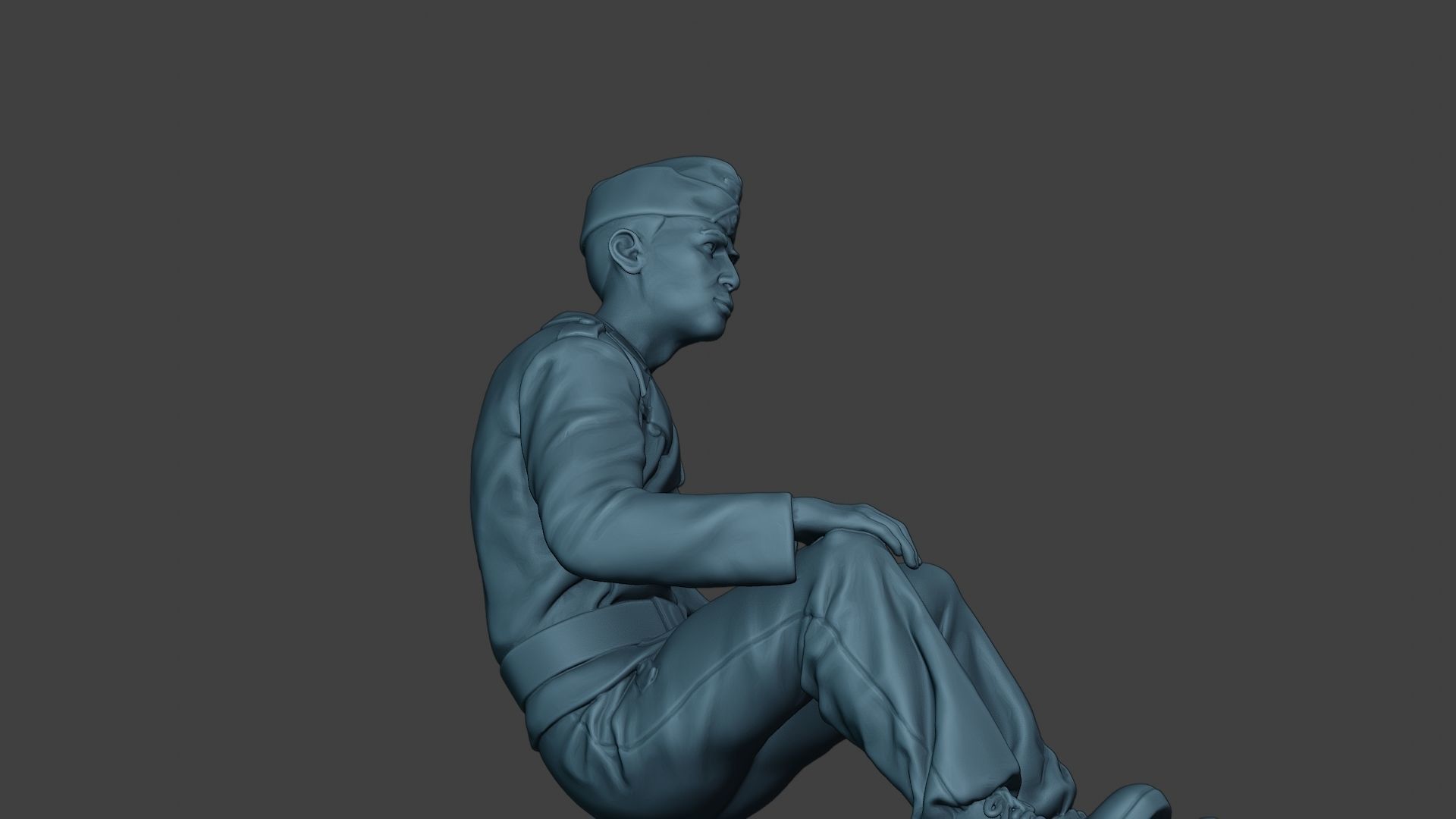 German Tank Crew unit ww2 Sit2 GTC1 3D print model_29