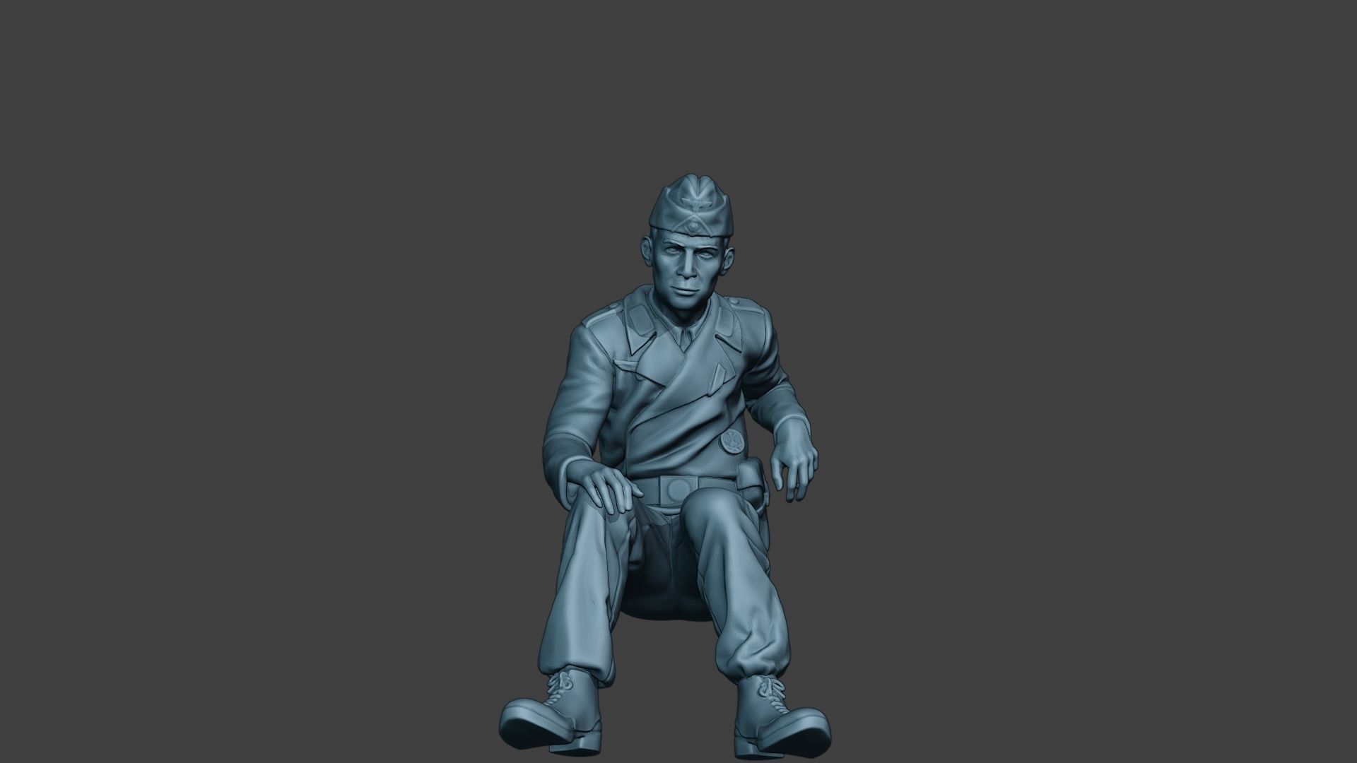 German Tank Crew unit ww2 Sit2 GTC1 3D print model_11