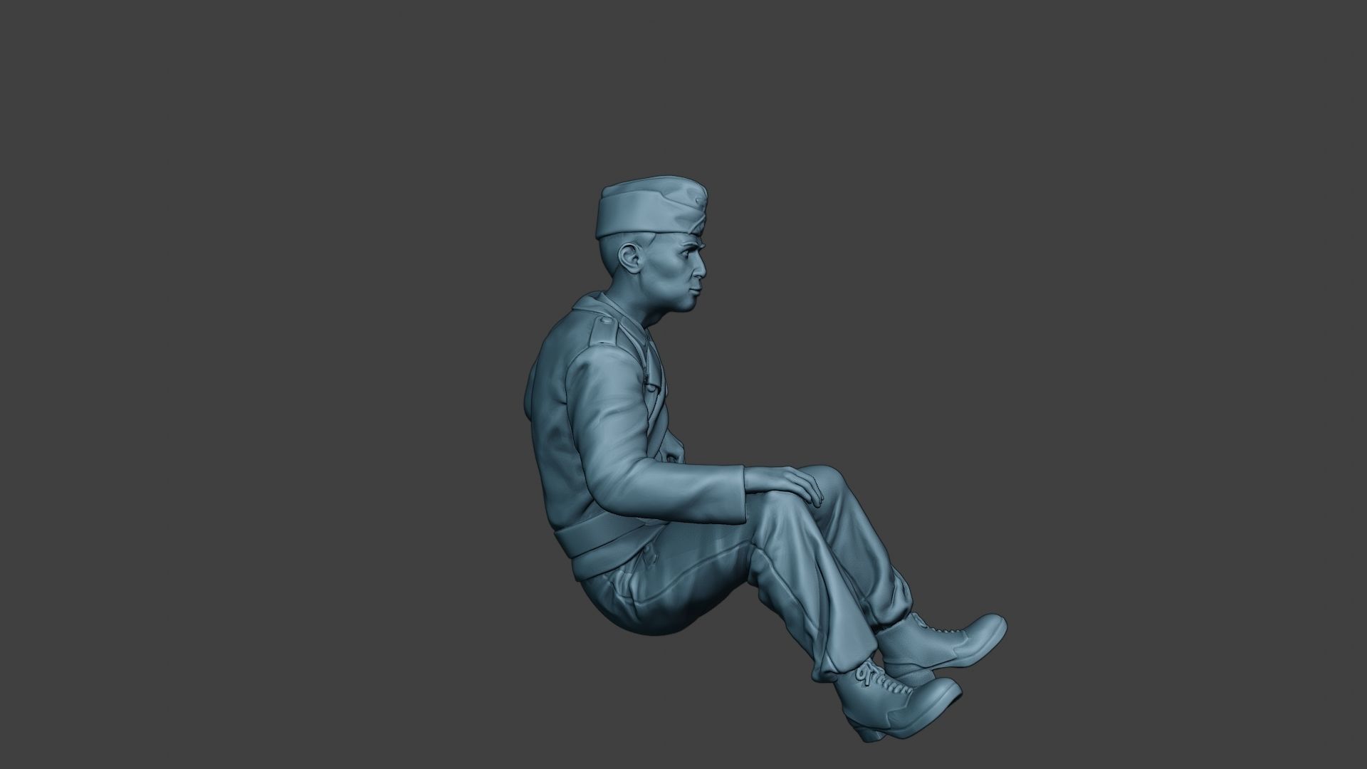 German Tank Crew unit ww2 Sit2 GTC1 3D print model_9