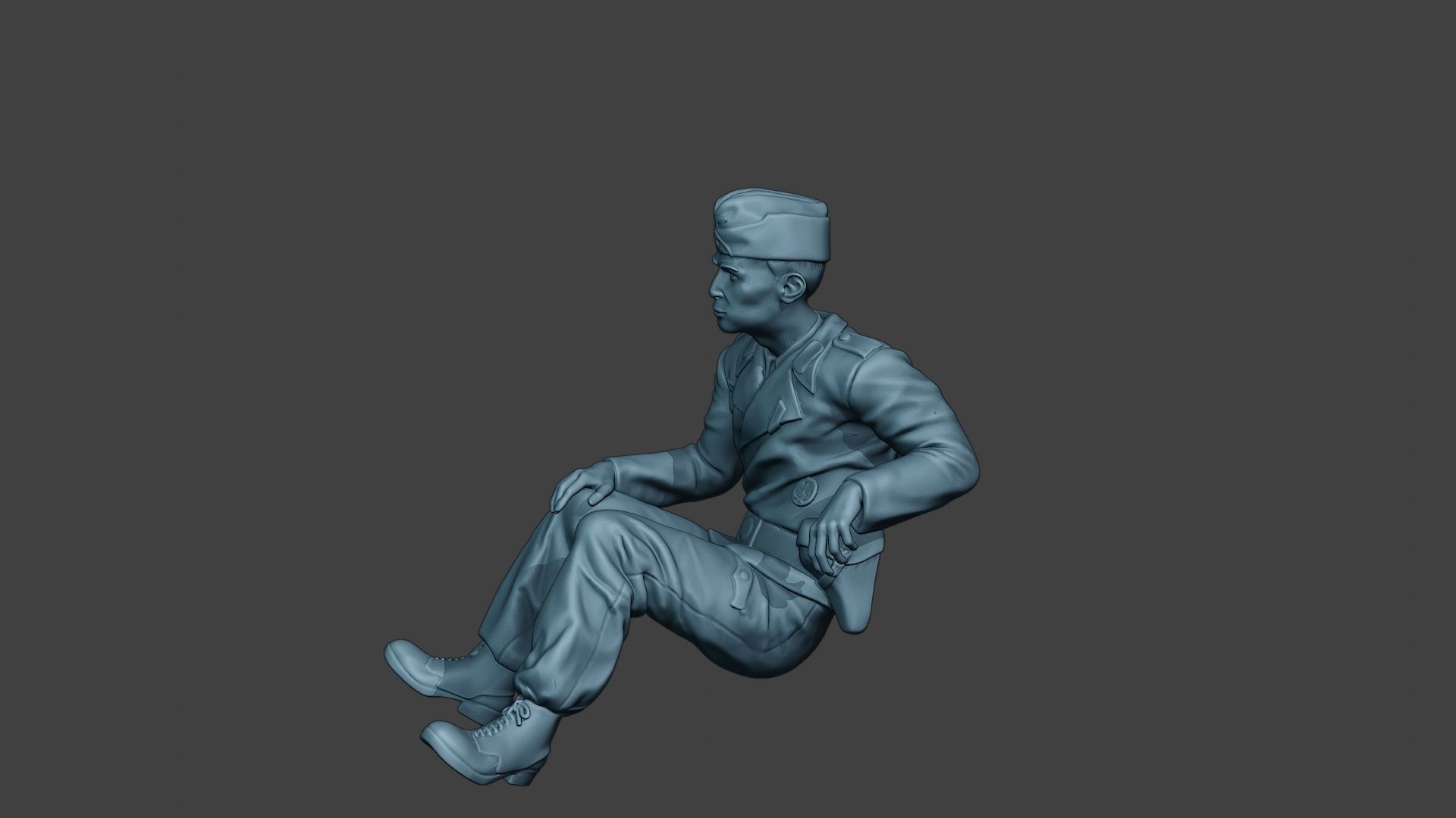 German Tank Crew unit ww2 Sit2 GTC1 3D print model_3