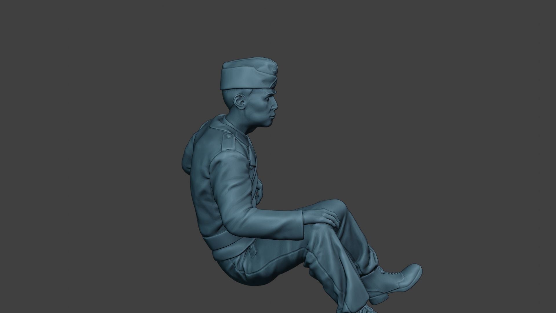 German Tank Crew unit ww2 Sit2 GTC1 3D print model_30