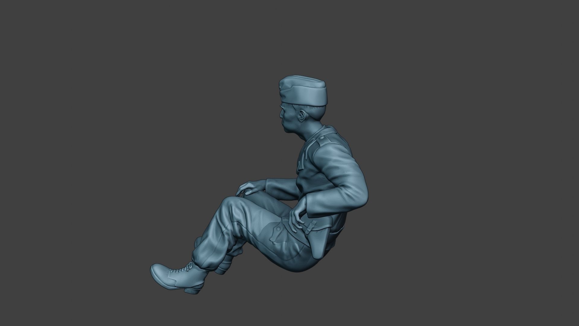 German Tank Crew unit ww2 Sit2 GTC1 3D print model_4