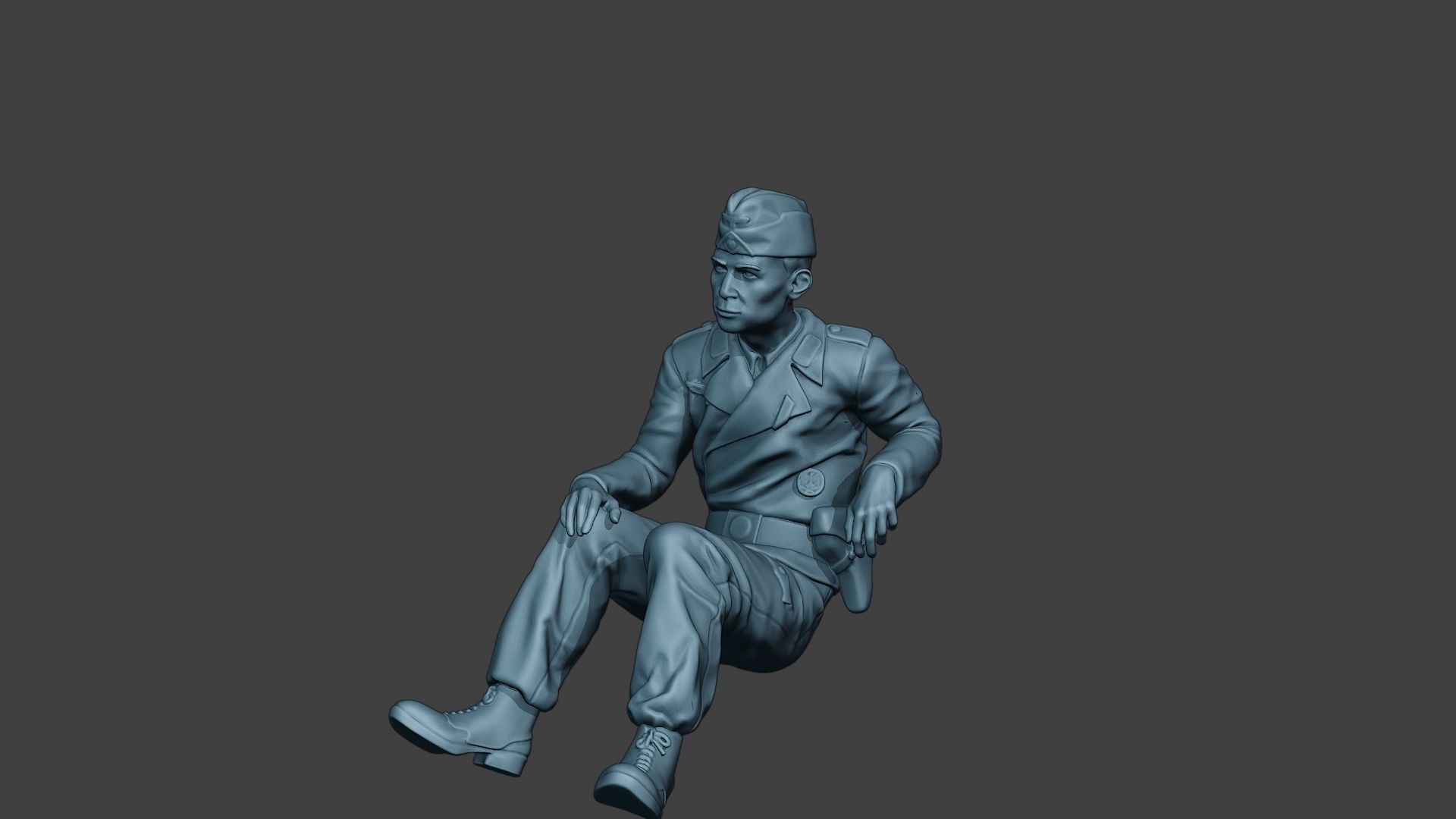 German Tank Crew unit ww2 Sit2 GTC1 3D print model_2