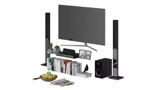 Living Room Modern BLENDER 3D Model Cycles