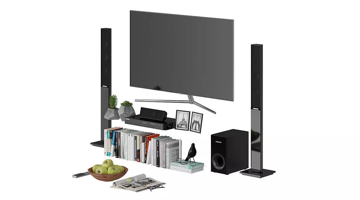 Living Room Modern BLENDER 3D Model Cycles 3D model_0