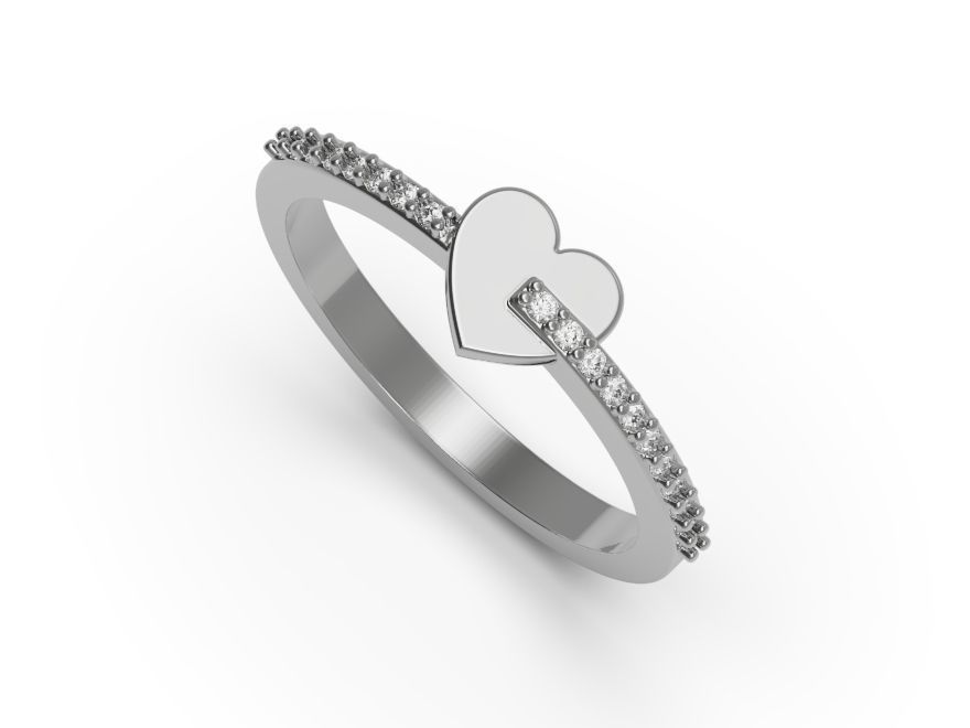 Heart ring 2 3D print model_2