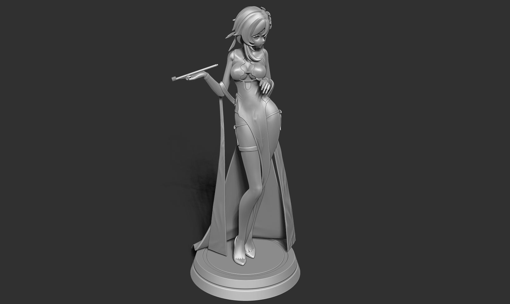 Traveler in cheongsam 3D print model_16