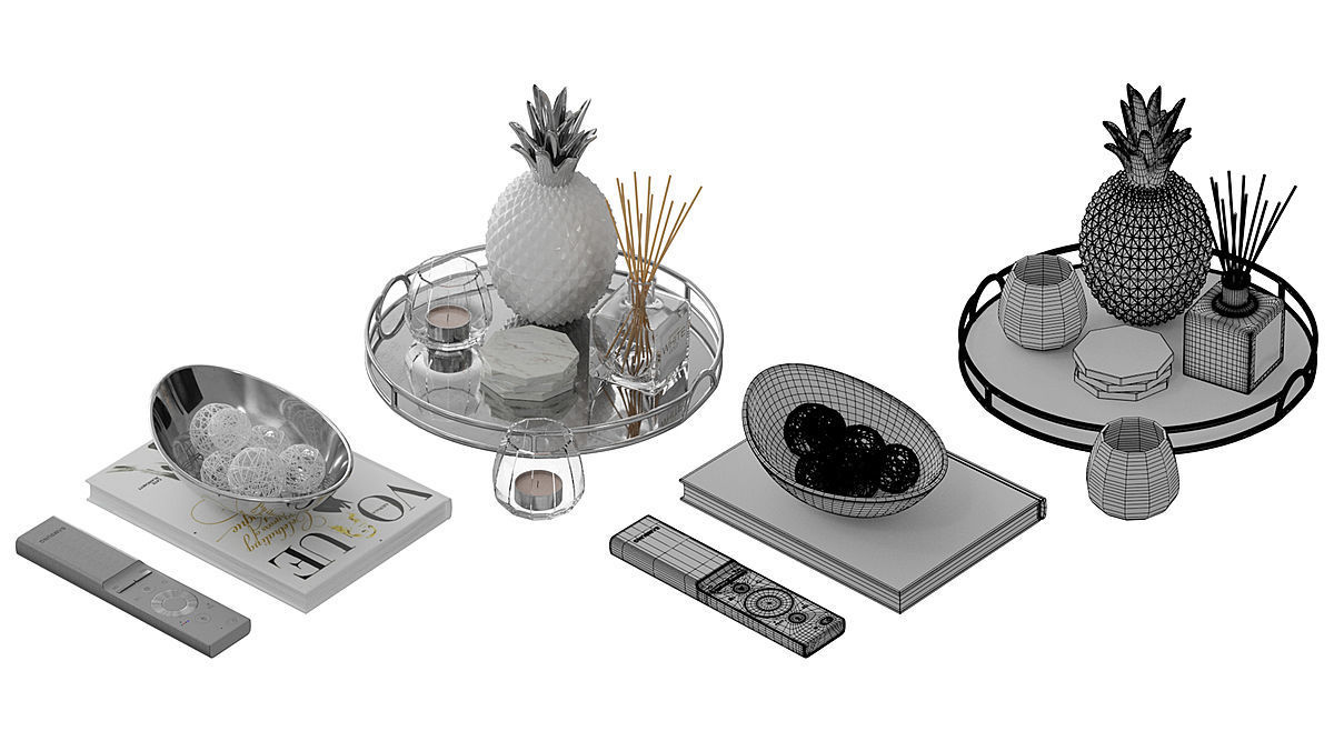 Living Room Silver BLENDER 3D Model Cycles 3D model_4