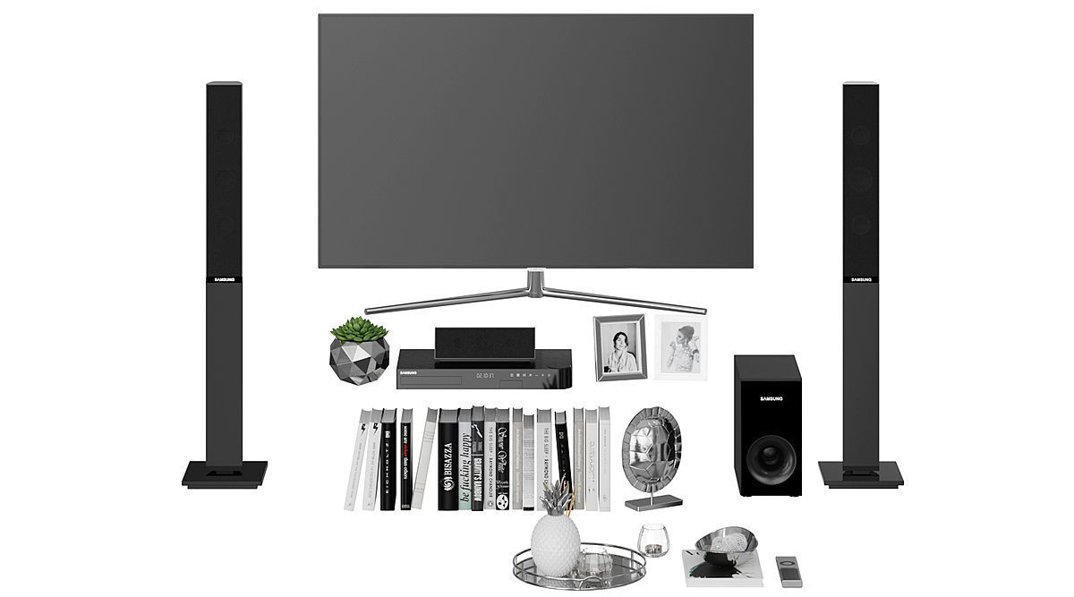 Living Room Silver BLENDER 3D Model Cycles 3D model_3