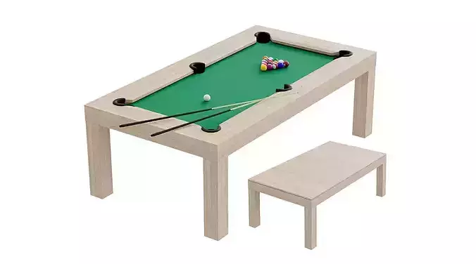 Modern Pool Table BLENDER 3D Model Cycles