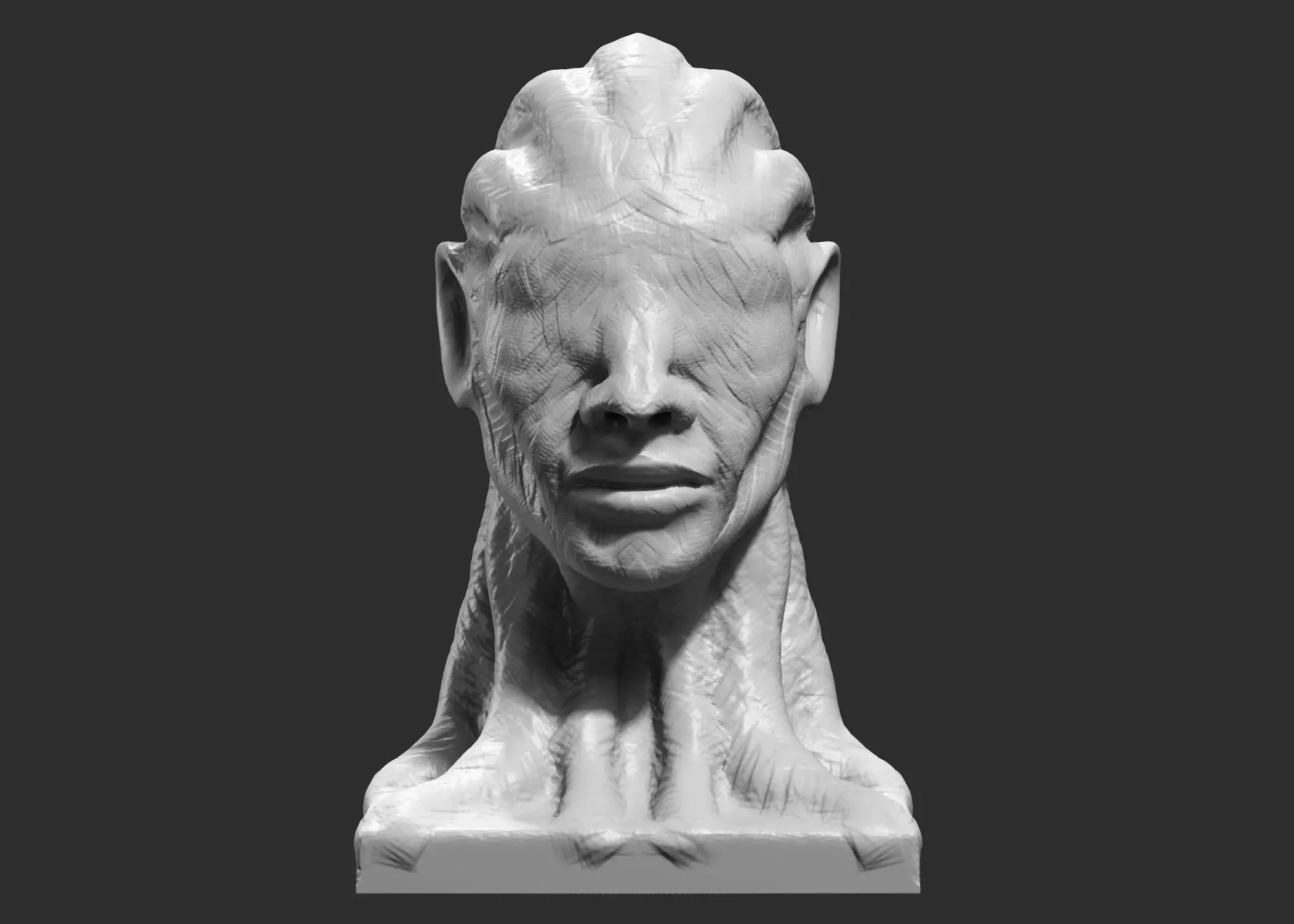 human head modern sculpture 3d print model 98 3D print model
