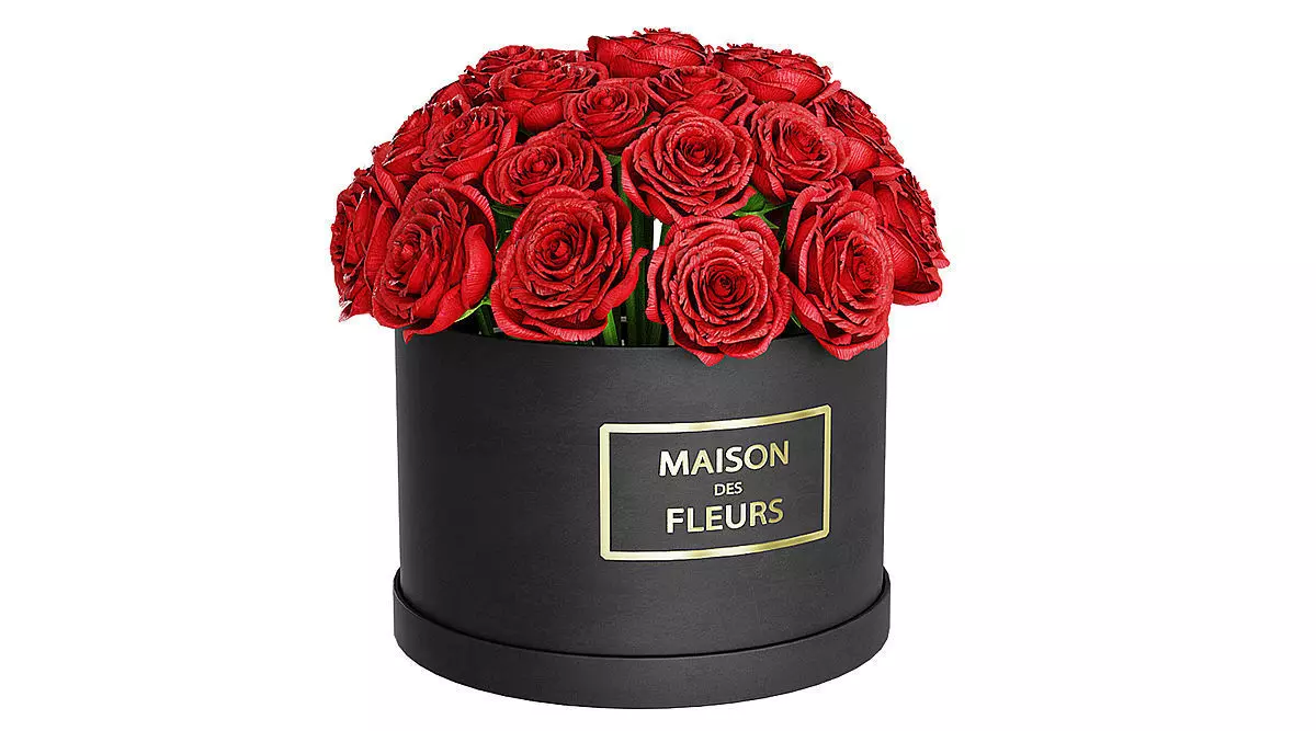 Red Roses In Box BLENDER 3D Model Cycles 3D model