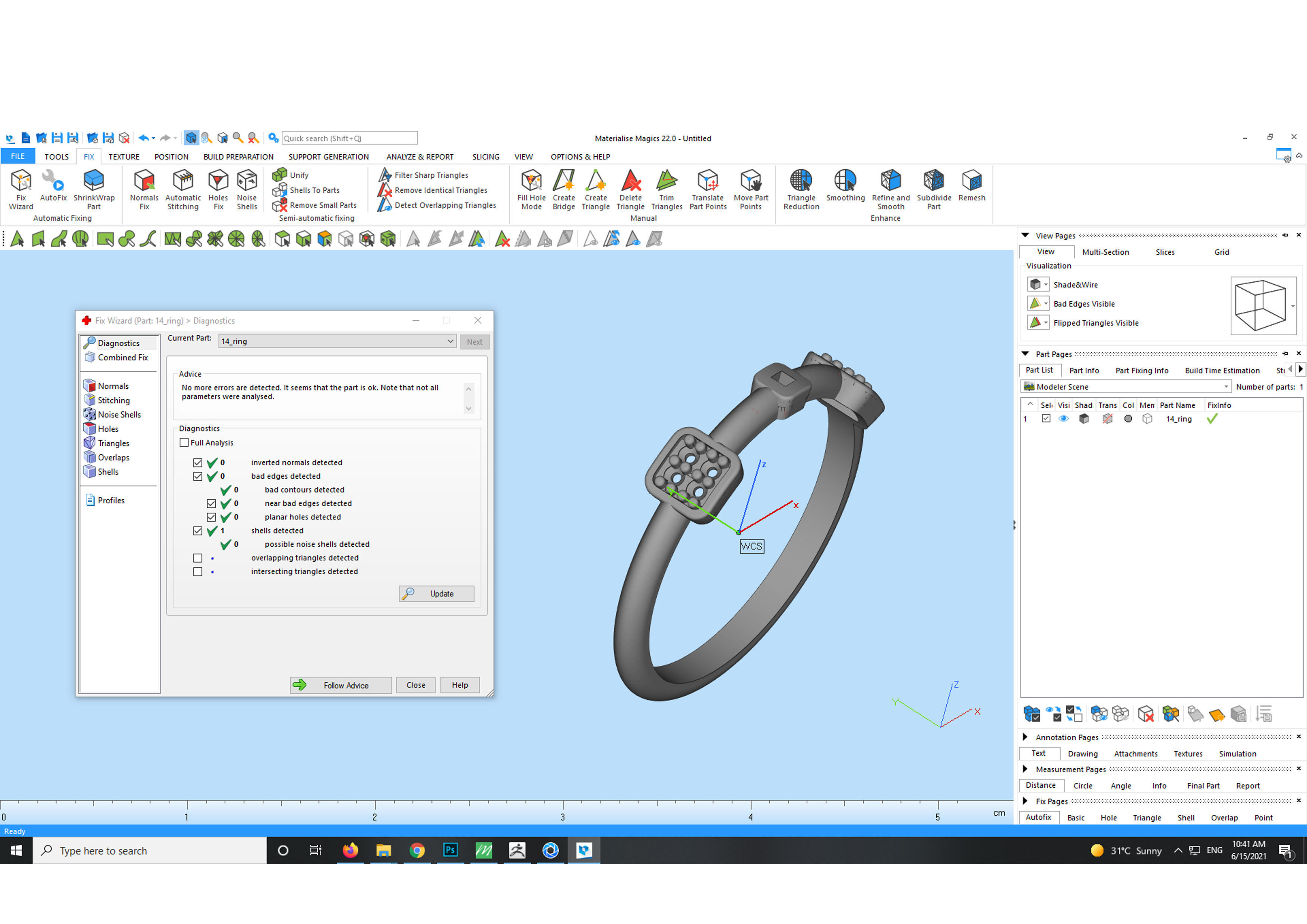 wedding rings 3D print model_13
