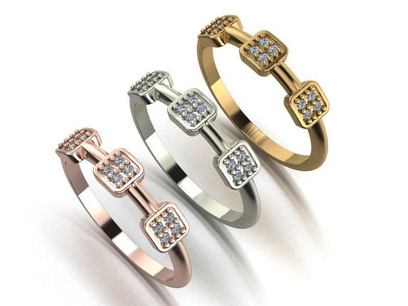 wedding rings 3D print model_5