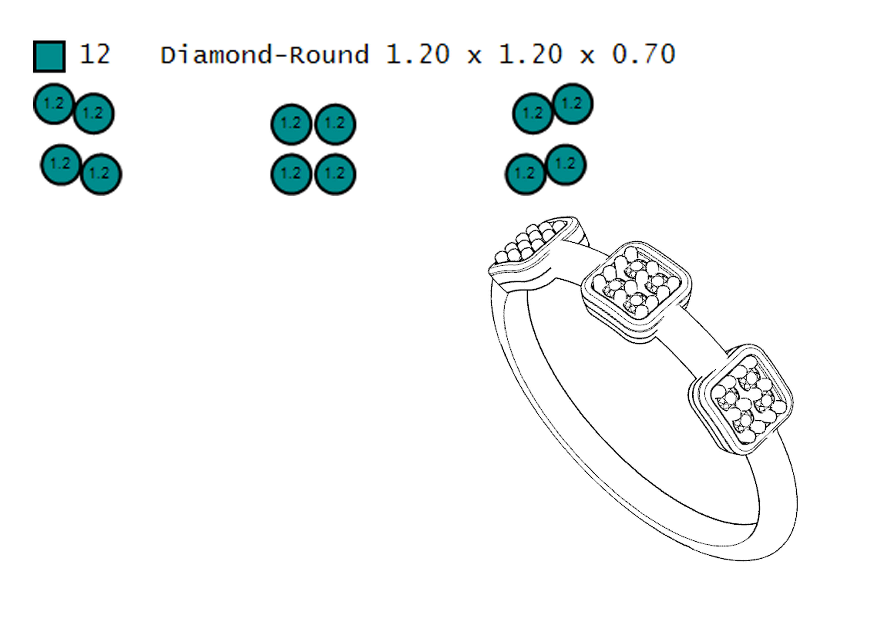 wedding rings 3D print model_11
