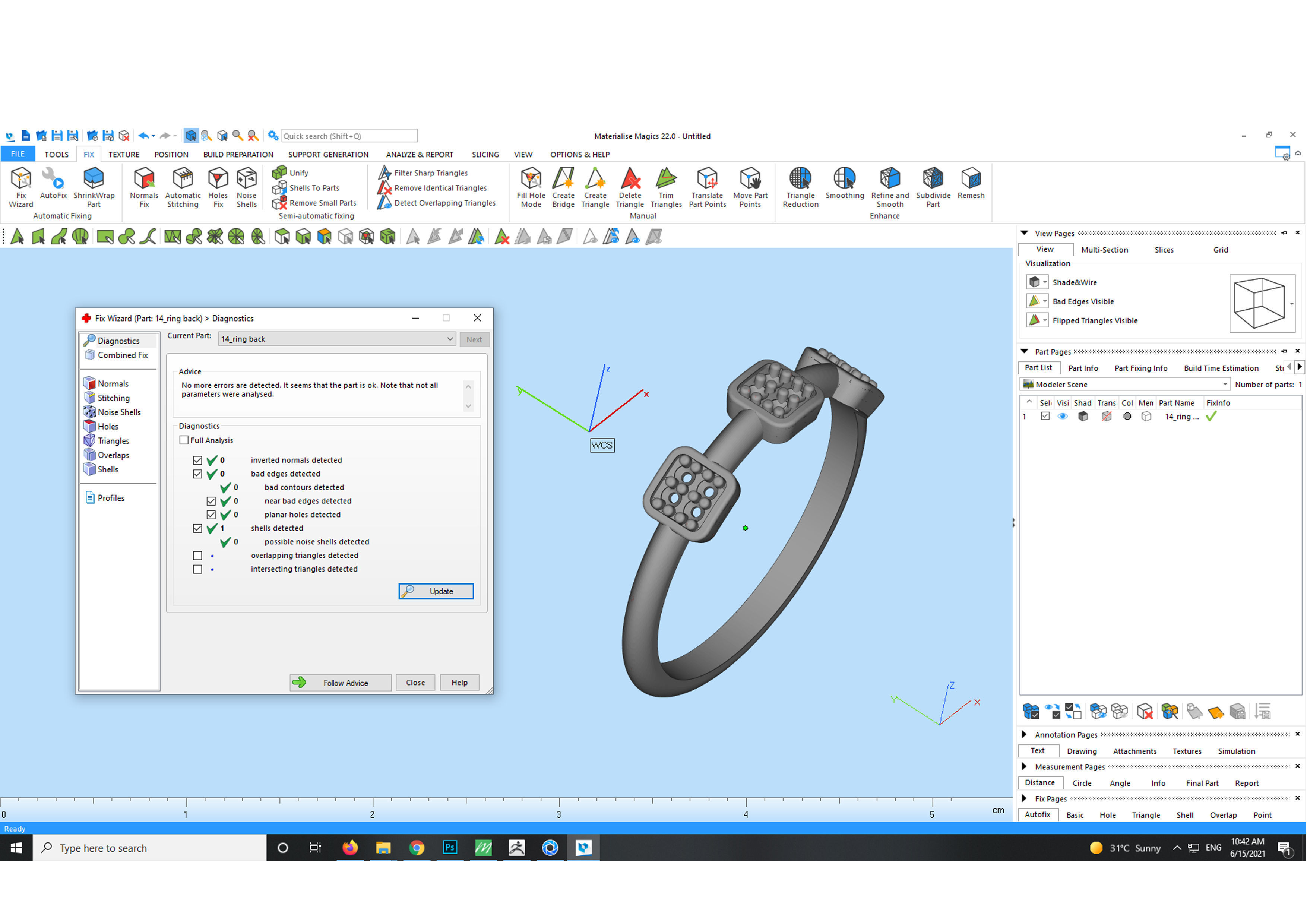 wedding rings 3D print model_14