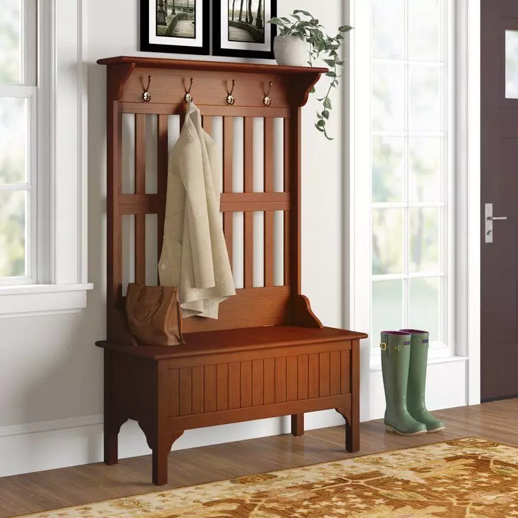 Cristiano Hall Tree with Bench 3D model_0