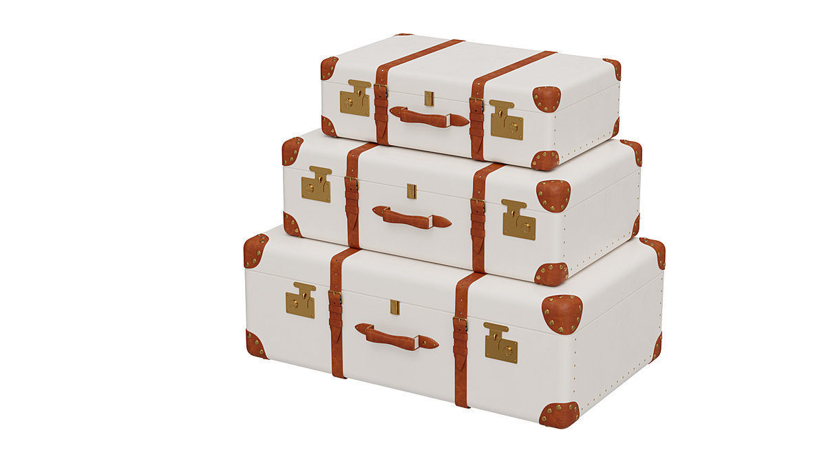 Suitcases Retro BLENDER 3D Model Cycles 3D model_1