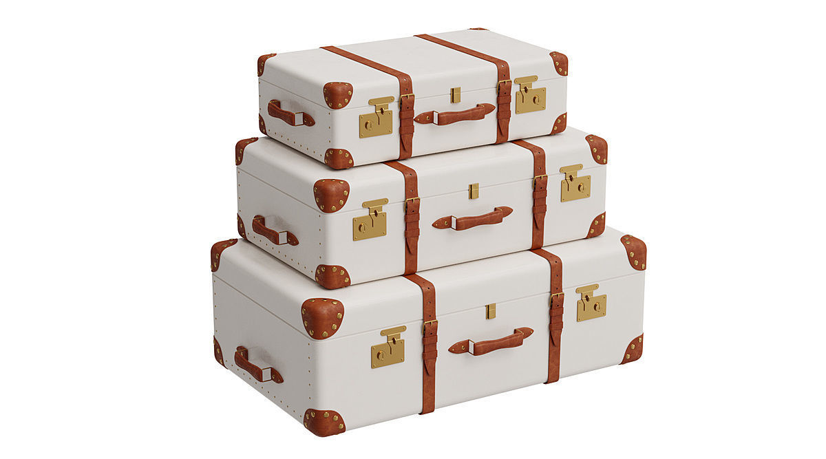 Suitcases Retro BLENDER 3D Model Cycles 3D model_5