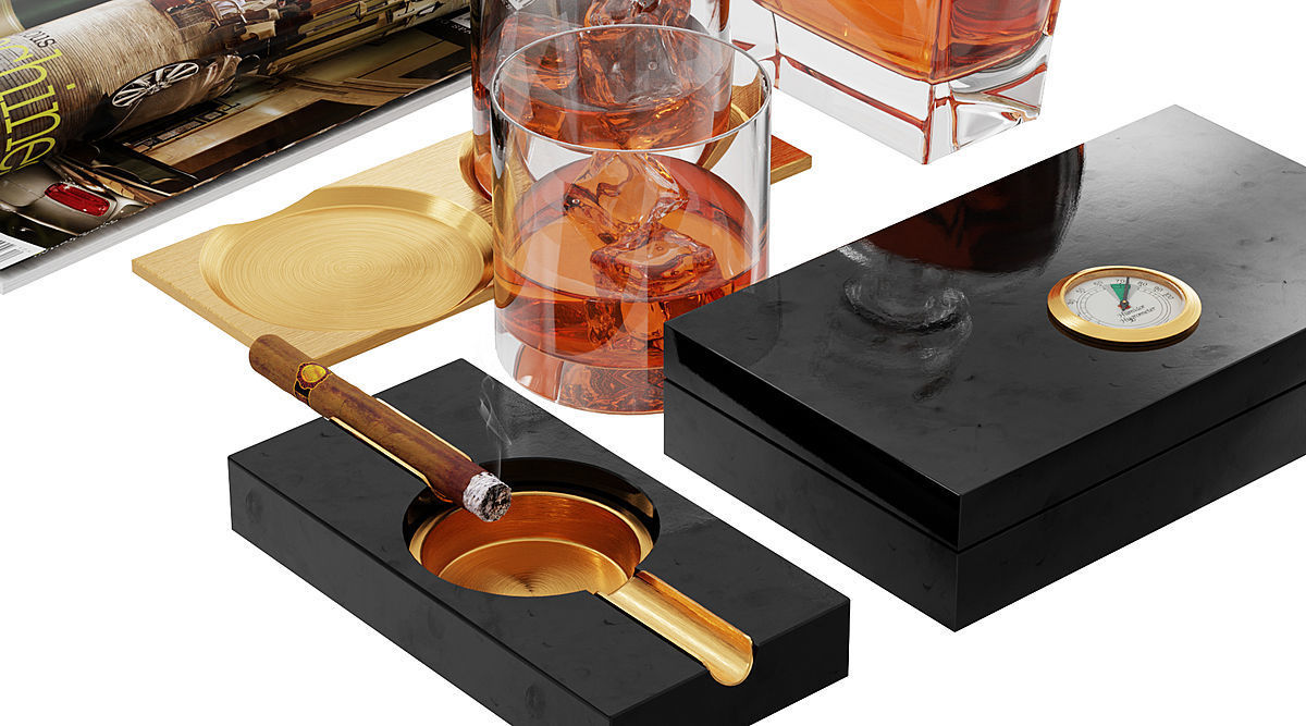 Whiskey Decor BLENDER 3D Model Cycles 3D model_3