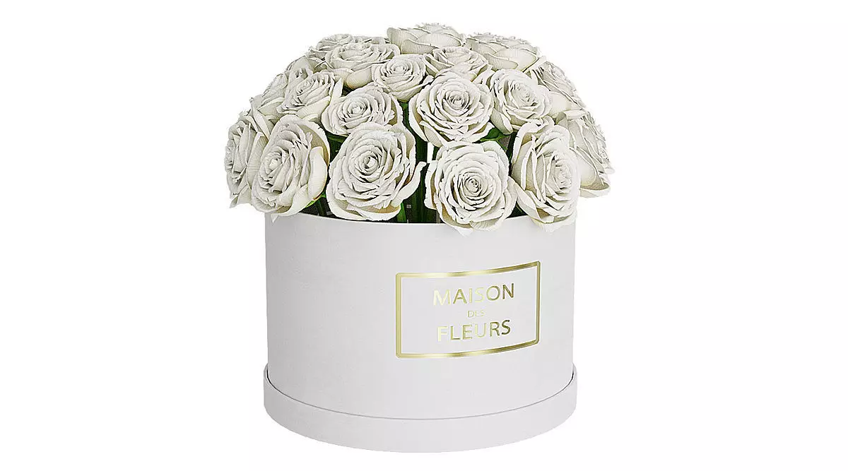 White Roses In Box BLENDER 3D Model Cycles 3D model_0