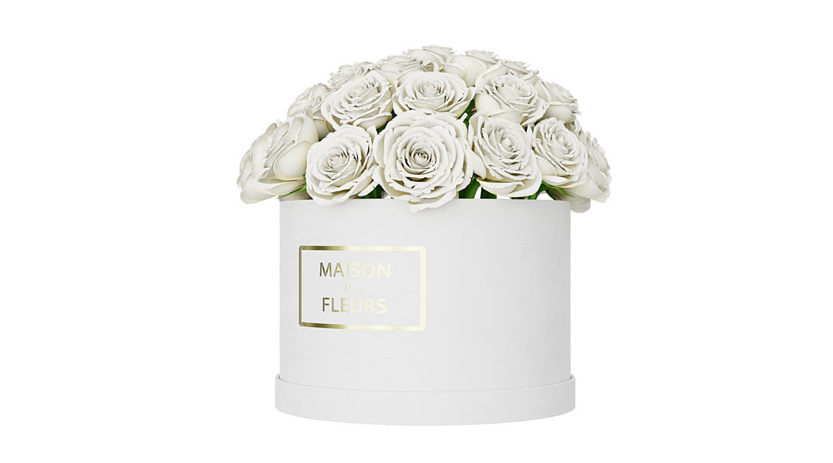 White Roses In Box BLENDER 3D Model Cycles 3D model_3
