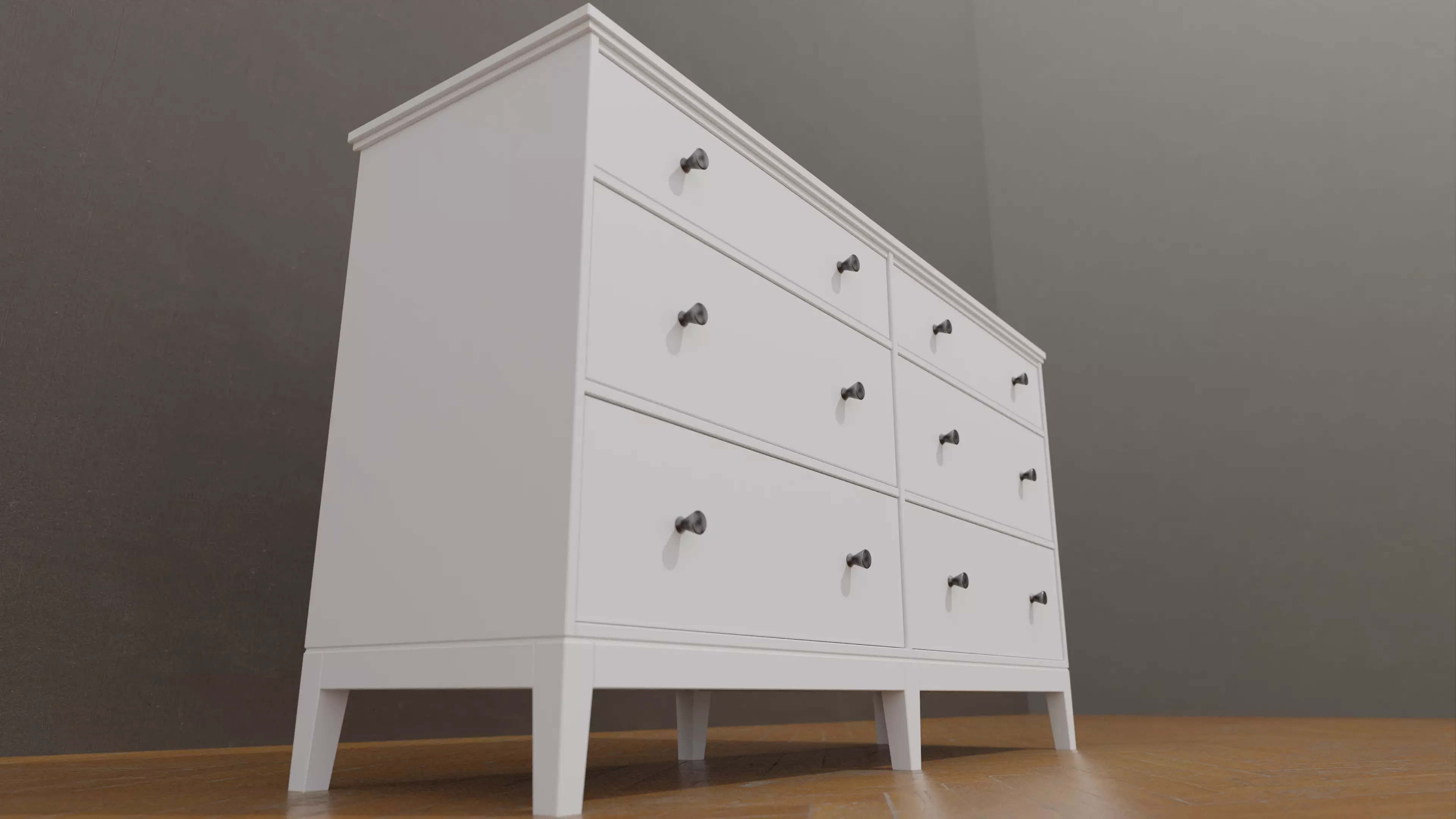 IKEA IDANAS chest of drawers Free 3D model_0