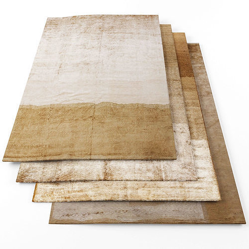 Rugs-1136 four rugs Low-poly 3D model