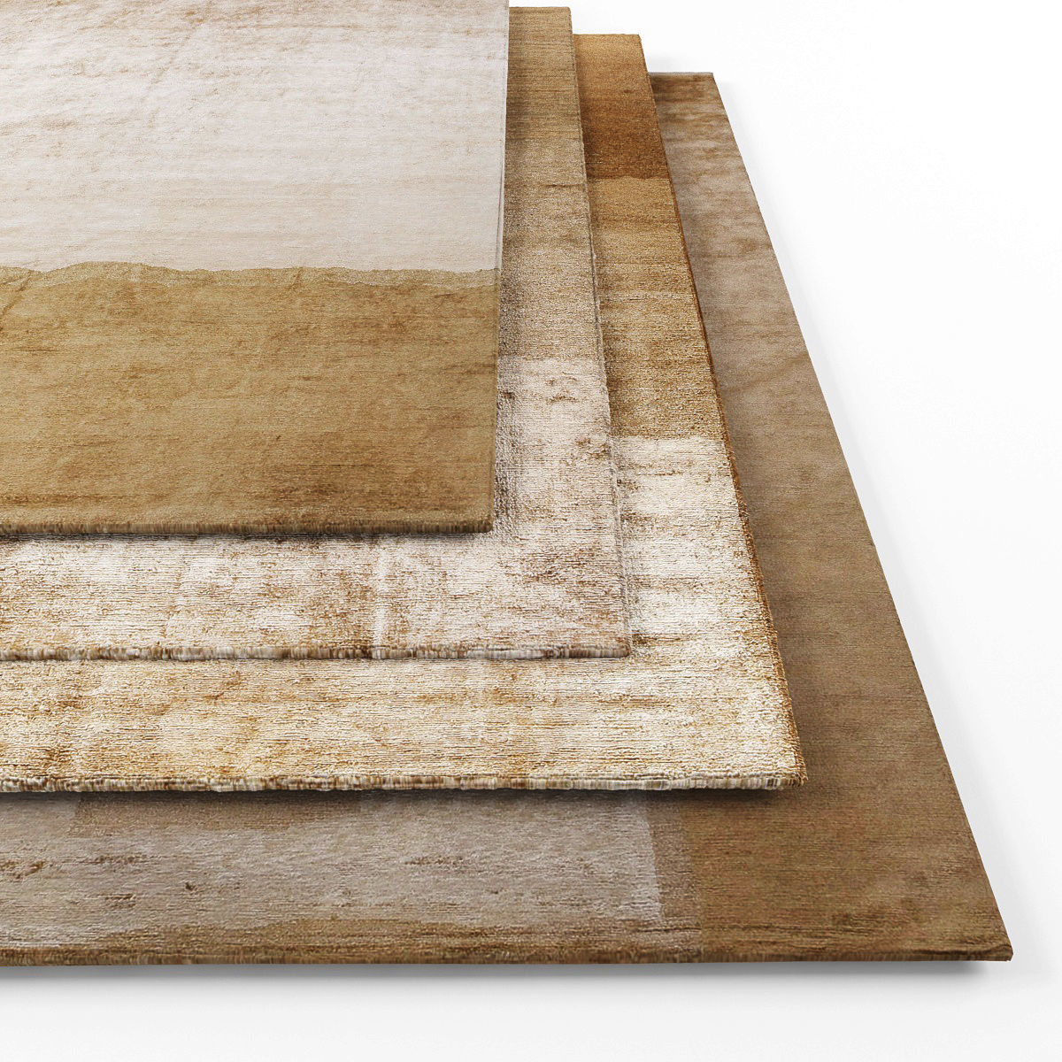 Rugs-1136 four rugs Low-poly 3D model_1