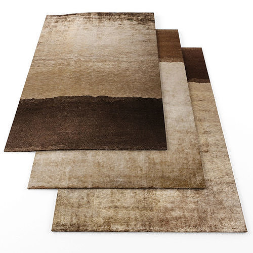 Rugs-1137 three rugs Low-poly 3D model
