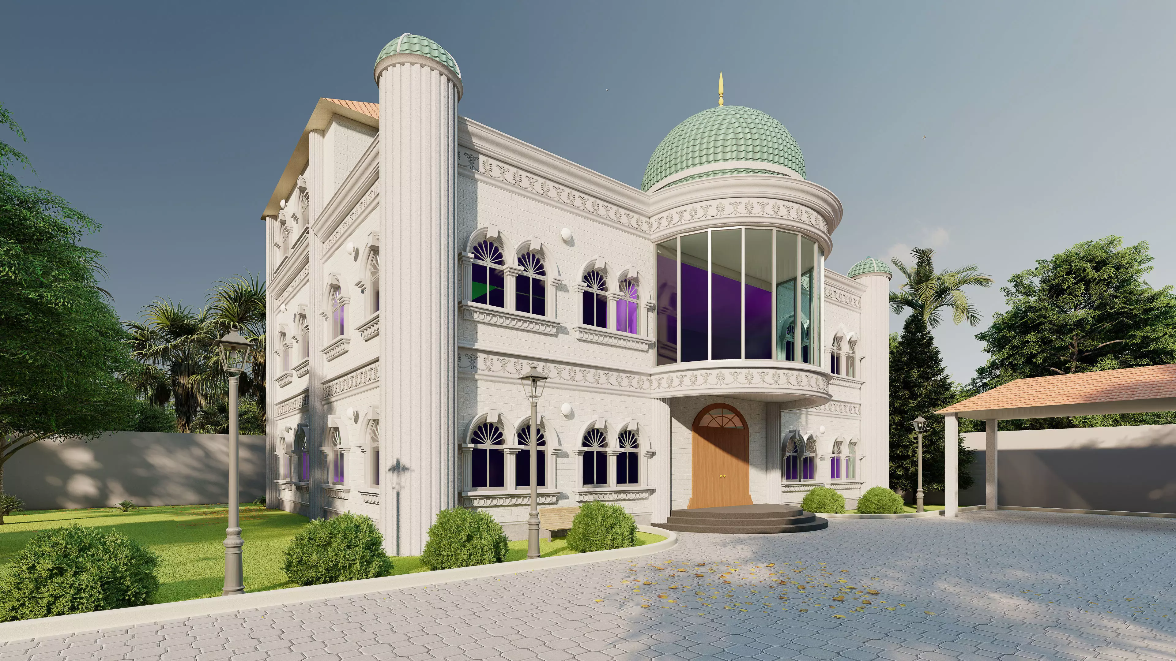 Arabic Style Villa 3D print model_0