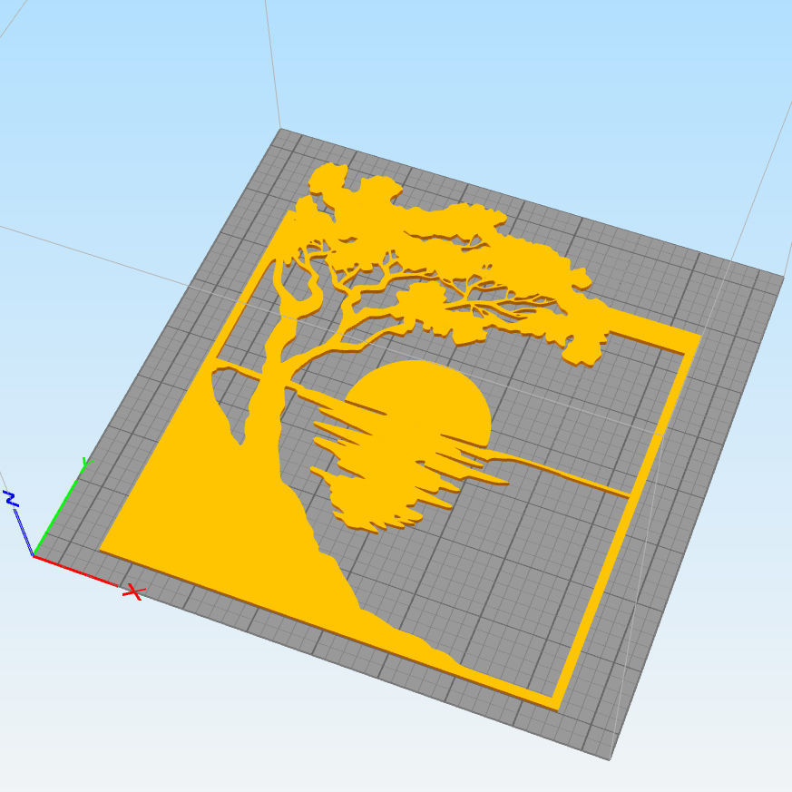 SUNSET WALL DECORATION 3D print model_1