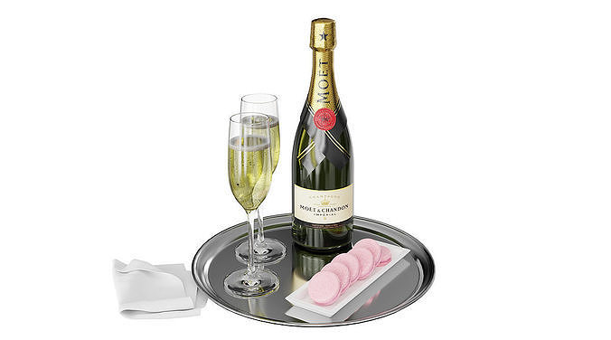 Champagne BLENDER 3D Model Cycles 3D model