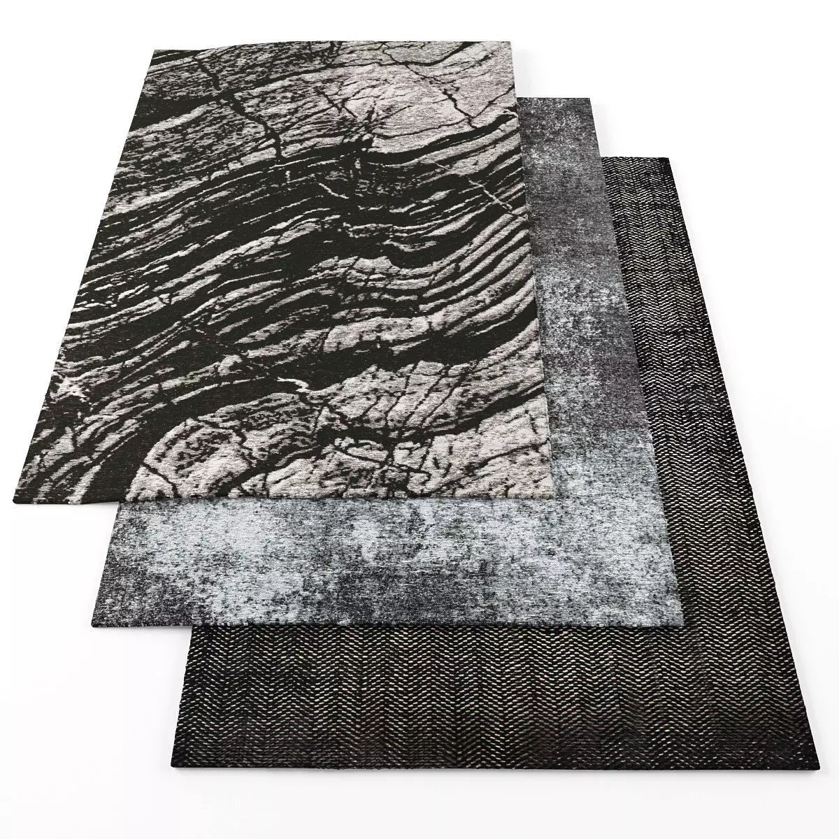 Rugs-1144 three rugs Low-poly 3D model_0