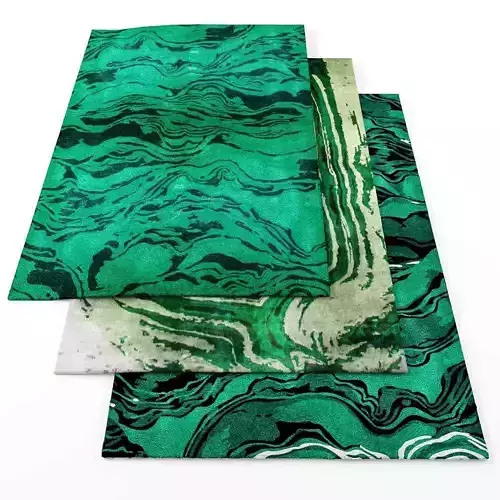 Rugs-1147 emerald marble rug Low-poly 3D model